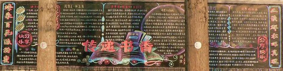 读书1-黑板报版面设计图