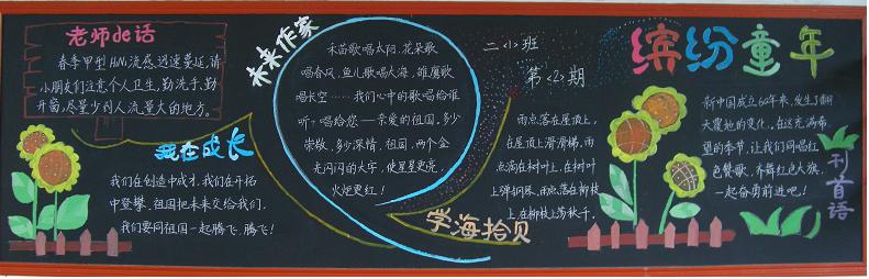 缤纷童年-黑板报版面设计图
