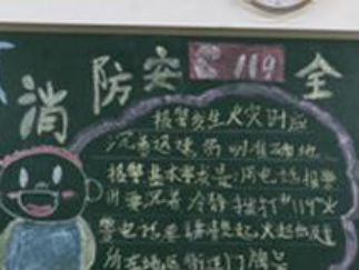 消防安全1-黑板报版面设计图
