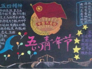 吹响青春的号角-黑板报版面设计图