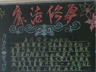 廉洁文化进校园-黑板报版面设计图
