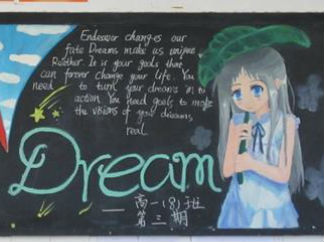 Change Only Dream-黑板报版面设计图