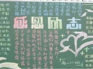 感恩节-黑板报版面设计图