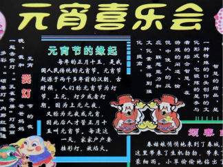猴年元宵节-黑板报版面设计图