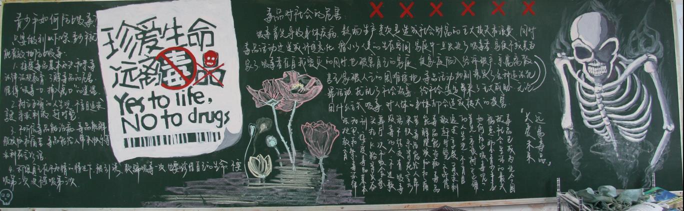 毒如罂粟-黑板报版面设计图