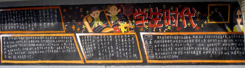 学生时代-黑板报版面设计图