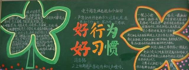 好行为 好习惯-黑板报版面设计图