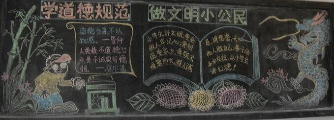 做一个有道德的人-黑板报版面设计图