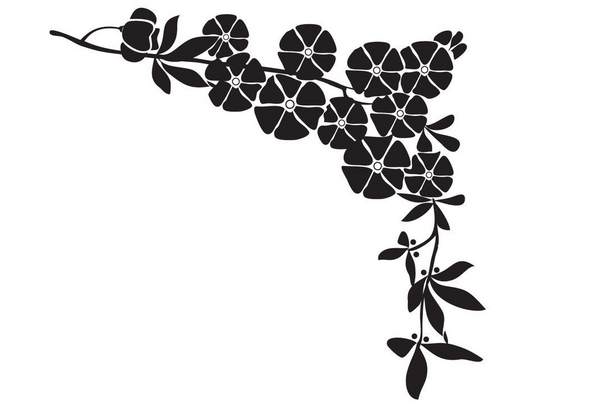 简单的黑板报花边图案-黑白花边图片1