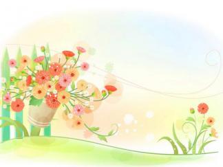 鲜花锦簇花边-黑板报版面设计图