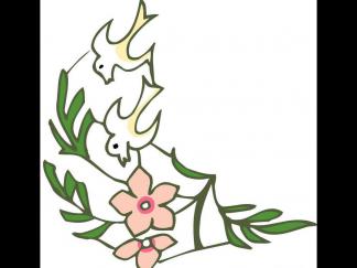 和平鸽花边-黑板报版面设计图