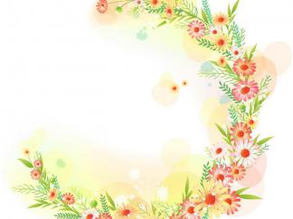 小花花边-黑板报版面设计图