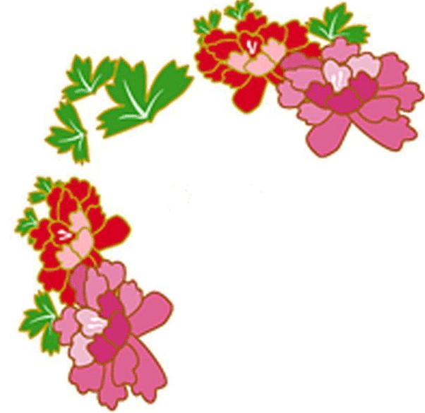 经典黑板报花边图案花团锦簇图片1