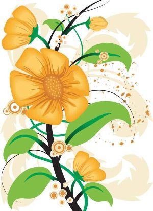 简单黑板报花边图案微笑的花朵图片1