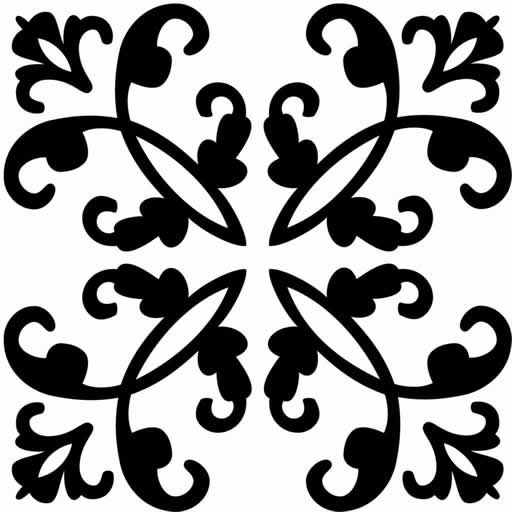 经典黑板报花边图案-黑色花边图片1