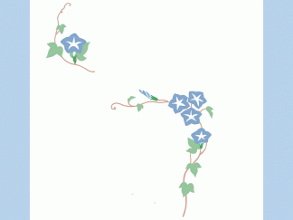 蓝色喇叭花-黑板报版面设计图