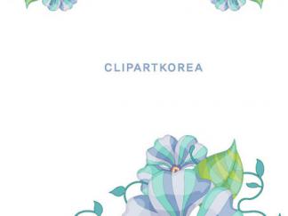 蓝绿色的花朵-黑板报版面设计图