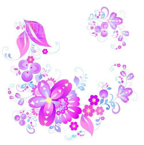 黑板报花边图案-淡红色的花边图片1
