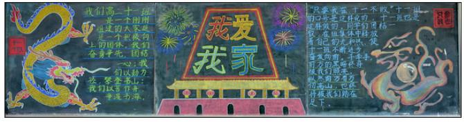 爱校爱班黑板报优秀作品-我爱我家图片1