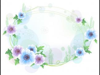 温馨的小花边-黑板报版面设计图