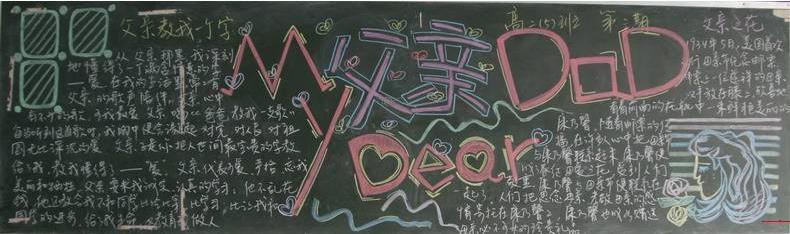 父亲节黑板报资料内容-亲爱的爸爸图片1
