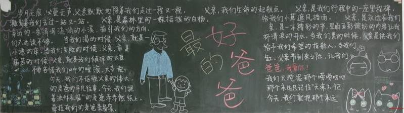 关于父亲节的黑板报图片-最好的爸爸图片1