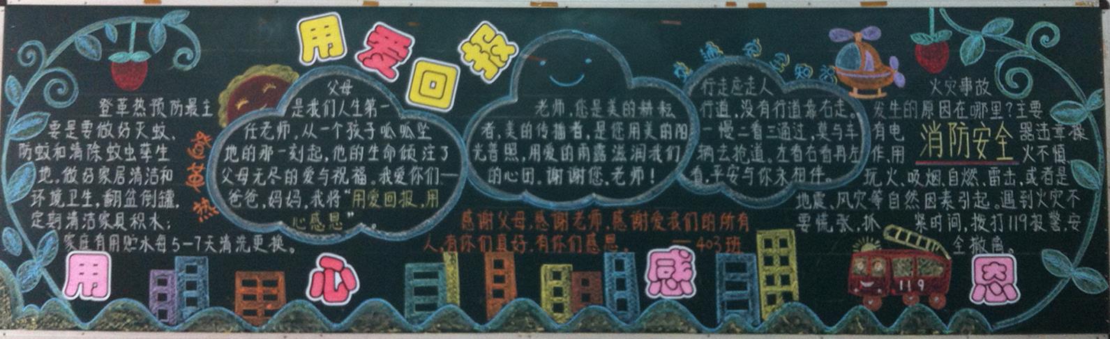2016父亲节黑板报图片素材-用爱回报用心感恩图片1