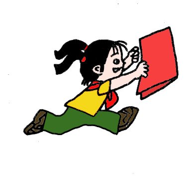 简单黑板报花边图案-人物小花边图片1