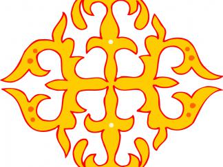 黄色花边1-黑板报版面设计图