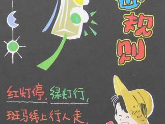 交通规则-黑板报版面设计图