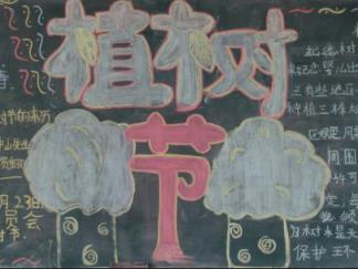 3.12去植树-黑板报版面设计图