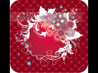 大红色花边-黑板报版面设计图