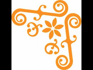 黄色花边-黑板报版面设计图