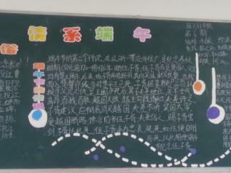 端午节的习俗-黑板报版面设计图