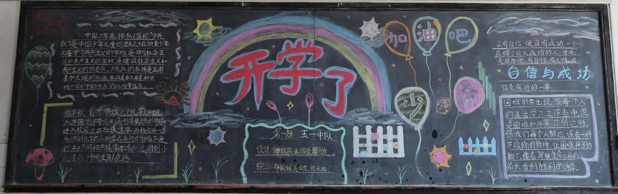 新学期主题黑板报之加油吧少年图片1