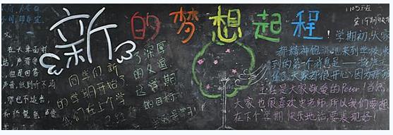 新学期黑板报资料-新的梦想启程图片1