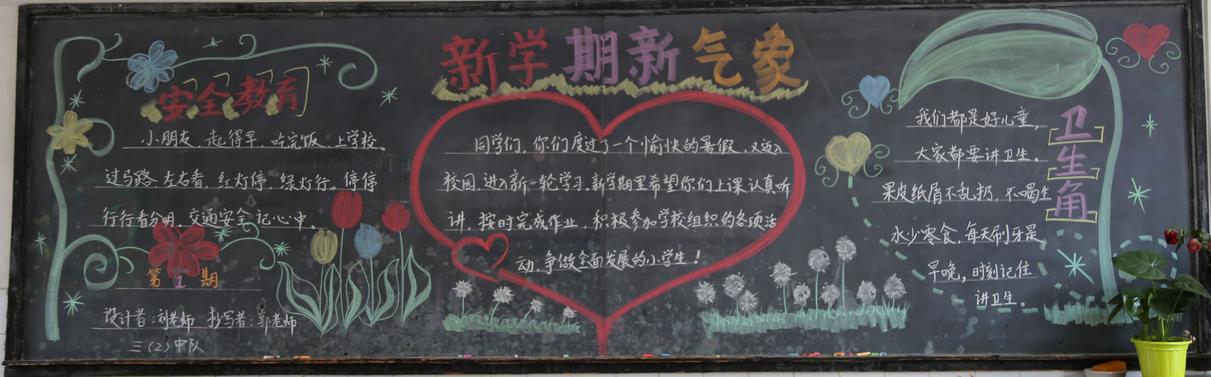 迎接新学期黑板报优秀作品-新气象图片1