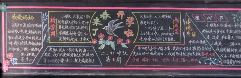 关于新学期的黑板报 小学生迎接新学期黑板报素材图片1