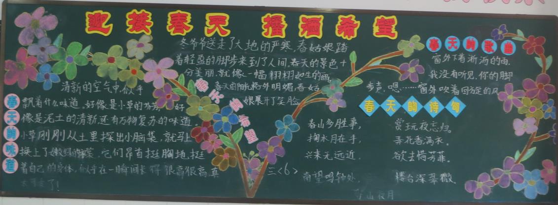 小学生迎接春天播种希望黑板作品报欣赏图片1