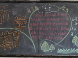 快乐新学期-黑板报版面设计图