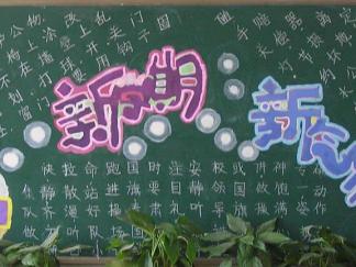新学期新气象2-黑板报版面设计图