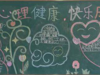 小学生心理健康快乐成长-黑板报版面设计