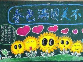 春色满园关不住-黑板报版面设计图