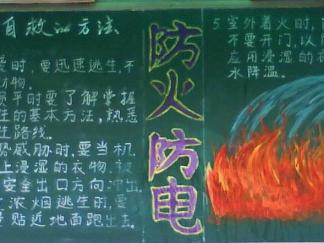 冬季防火防电安全-黑板报版面设计图