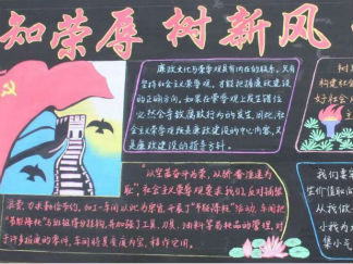社会主义荣辱观-黑板报版面设计图