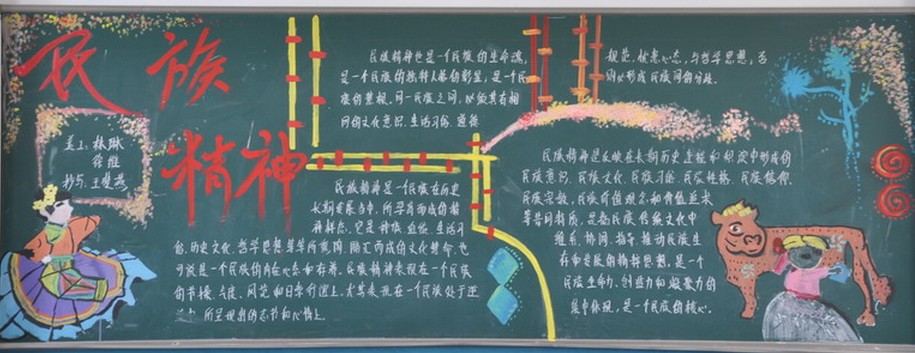 弘扬名族精神黑板报图片图片1
