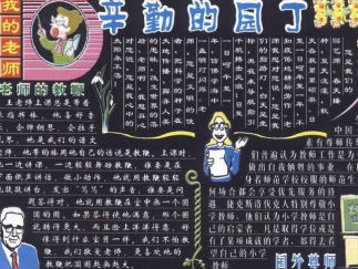 好老师-黑板报版面设计图