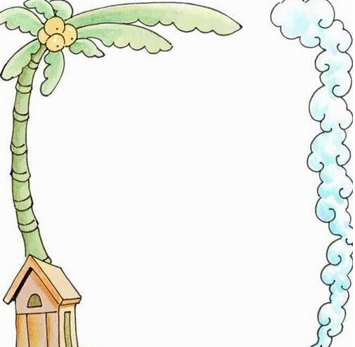植树节黑板报花边图片1