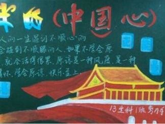 我的中国心-黑板报版面设计图