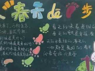 春天-黑板报版面设计图